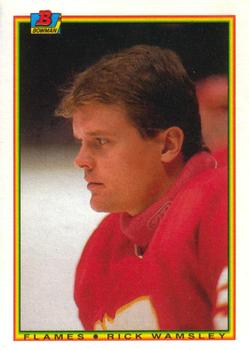 #98 Rick Wamsley - Calgary Flames - 1990-91 Bowman Hockey
