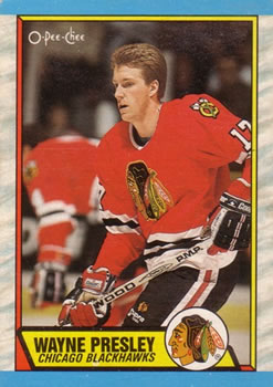 #98 Wayne Presley - Chicago Blackhawks - 1989-90 O-Pee-Chee Hockey