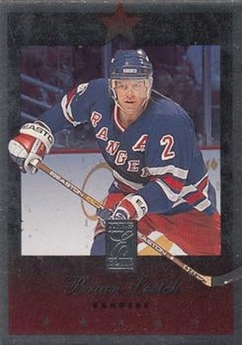 #98 Brian Leetch - New York Rangers - 1995-96 Donruss Elite Hockey
