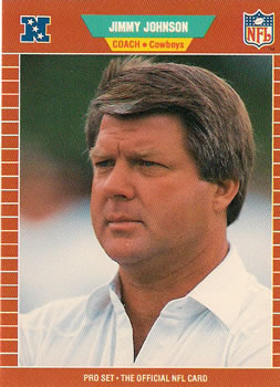 #98 Jimmy Johnson - Dallas Cowboys - 1989 Pro Set Football