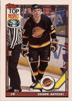 #98 Shawn Antoski - Vancouver Canucks - 1991-92 Topps Hockey