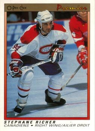 #98 Stephane Richer - Montreal Canadiens - 1990-91 O-Pee-Chee Premier Hockey