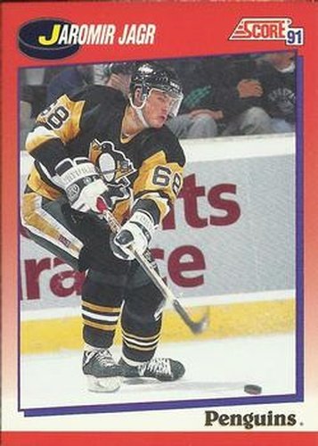 #98 Jaromir Jagr - Pittsburgh Penguins - 1991-92 Score Canadian Bilingual Hockey