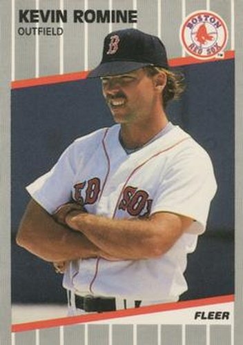 #98 Kevin Romine - Boston Red Sox - 1989 Fleer Baseball
