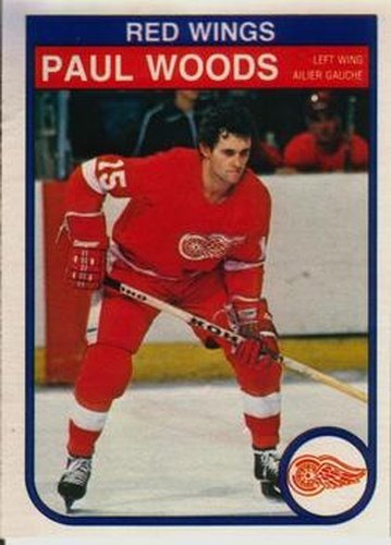 #98 Paul Woods - Detroit Red Wings - 1982-83 O-Pee-Chee Hockey