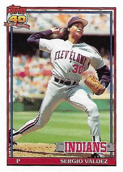 #98 Sergio Valdez - Cleveland Indians - 1991 Topps Baseball
