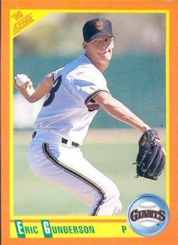 #99T Eric Gunderson - San Francisco Giants - 1990 Score Rookie & Traded Baseball