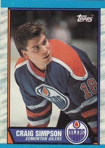 #99 Craig Simpson - Edmonton Oilers - 1989-90 Topps Hockey