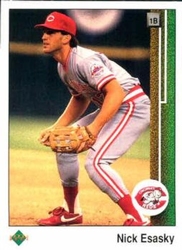 #299 Nick Esasky - Cincinnati Reds - 1989 Upper Deck Baseball