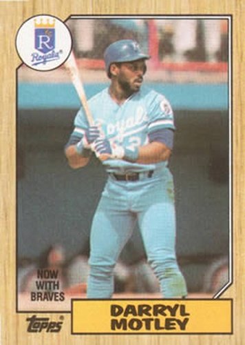 #99 Darryl Motley - Atlanta Braves - 1987 Topps Baseball