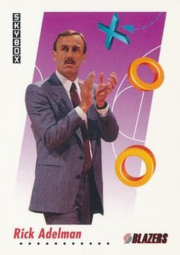 #399 Rick Adelman - Portland Trail Blazers - 1991-92 SkyBox Basketball