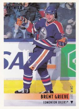 #99 Brent Grieve - Edmonton Oilers - 1994-95 O-Pee-Chee Premier Hockey