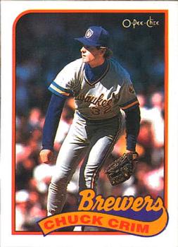 #99 Chuck Crim - Milwaukee Brewers - 1989 O-Pee-Chee Baseball