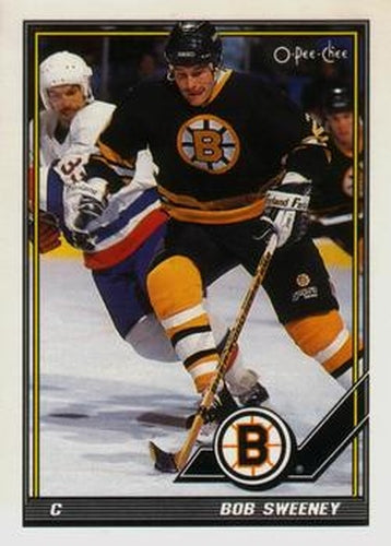 #99 Bob Sweeney - Boston Bruins - 1991-92 O-Pee-Chee Hockey