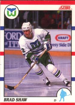 #99 Brad Shaw - Hartford Whalers - 1990-91 Score Canadian Hockey