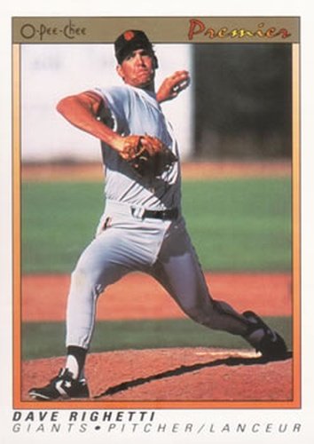 #99 Dave Righetti - San Francisco Giants - 1991 O-Pee-Chee Premier Baseball