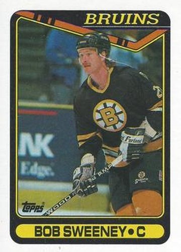 #99 Bob Sweeney - Boston Bruins - 1990-91 Topps Hockey
