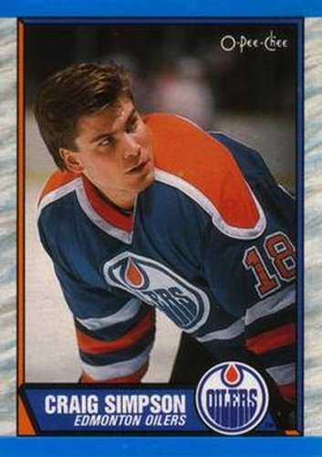 #99 Craig Simpson - Edmonton Oilers - 1989-90 O-Pee-Chee Hockey