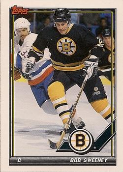 #99 Bob Sweeney - Boston Bruins - 1991-92 Topps Hockey