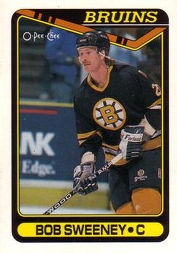 #99 Bob Sweeney - Boston Bruins - 1990-91 O-Pee-Chee Hockey