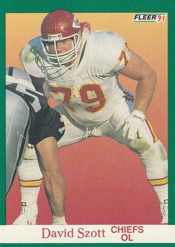 #99 David Szott - Kansas City Chiefs - 1991 Fleer Football