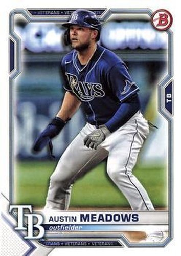 #99 Austin Meadows - Tampa Bay Rays - 2021 Bowman Baseball
