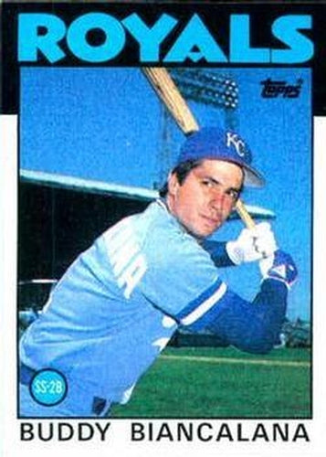 #99 Buddy Biancalana - Kansas City Royals - 1986 Topps Baseball