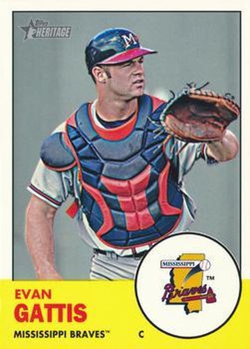 #99 Evan Gattis - Mississippi Braves - 2012 Topps Heritage Minor League Baseball