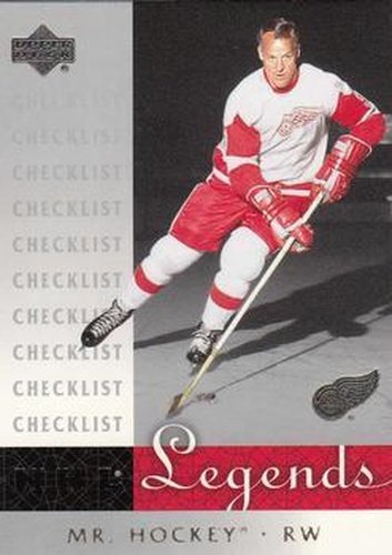 #99 Gordie Howe - Detroit Red Wings - 2001-02 Upper Deck Legends Hockey