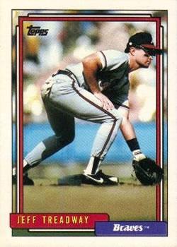 #99 Jeff Treadway - Atlanta Braves - 1992 Topps Baseball