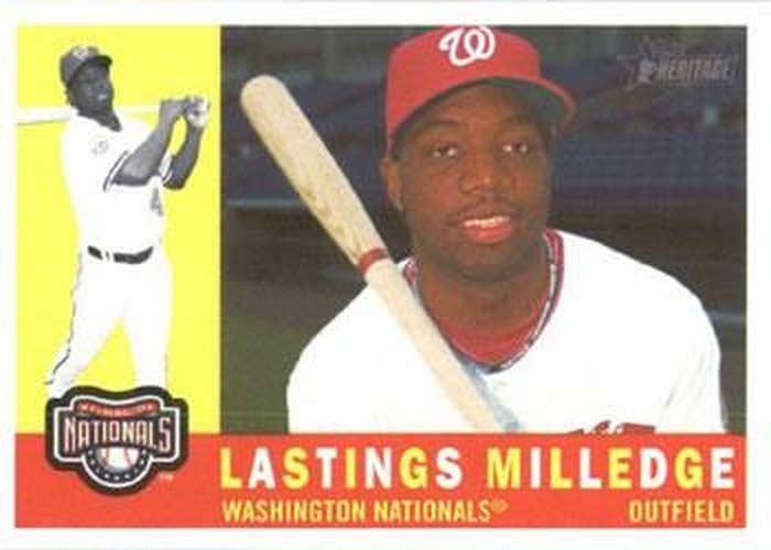 #99 Lastings Milledge - Washington Nationals - 2009 Topps Heritage Baseball