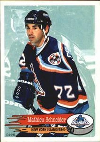 #99 Mathieu Schneider - New York Islanders - 1995-96 Panini Hockey Stickers