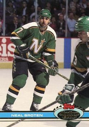 #99 Neal Broten - Minnesota North Stars - 1991-92 Stadium Club Hockey
