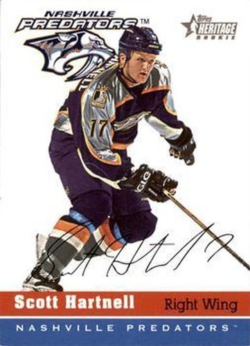 #99 Scott Hartnell - Nashville Predators - 2000-01 Topps Heritage Hockey