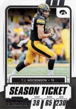 #99 T.J. Hockenson - Iowa Hawkeyes - 2021 Panini Contenders Draft Picks Football