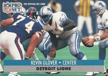 #499 Kevin Glover - Detroit Lions - 1991 Pro Set Football