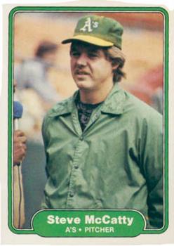 #99 Steve McCatty - Oakland Athletics - 1982 Fleer Baseball