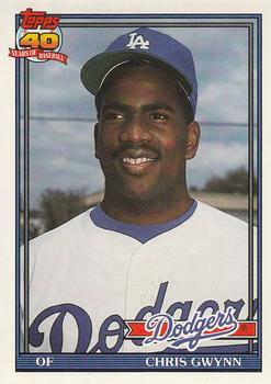 #99 Chris Gwynn - Los Angeles Dodgers - 1991 O-Pee-Chee Baseball