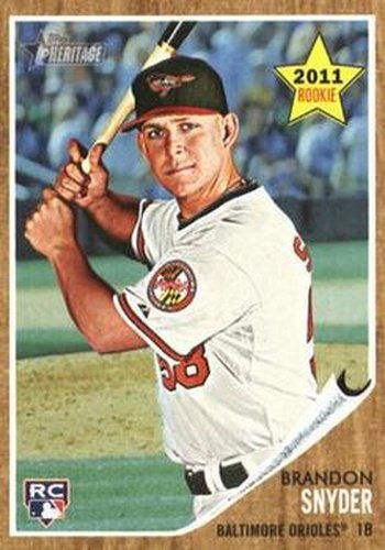 #99 Brandon Snyder - Baltimore Orioles - 2011 Topps Heritage Baseball