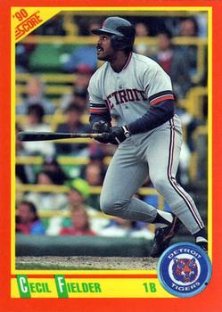 #9T Cecil Fielder - Detroit Tigers - 1990 Score Rookie & Traded Baseball
