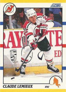 #9T Claude Lemieux - New Jersey Devils - 1990-91 Score Rookie and Traded Hockey