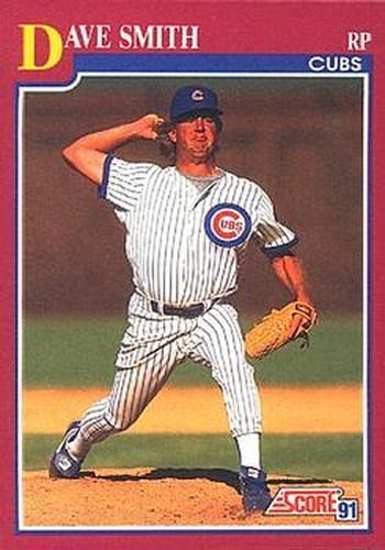 #9T Dave Smith - Chicago Cubs - 1991 Score Rookie & Traded Baseball