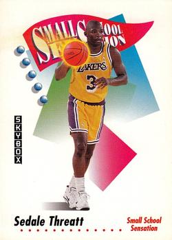 #609 Sedale Threatt - Los Angeles Lakers - 1991-92 SkyBox Basketball