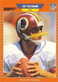 #9 Joe Theismann - Washington Redskins - 1989 Pro Set Football - Announcers