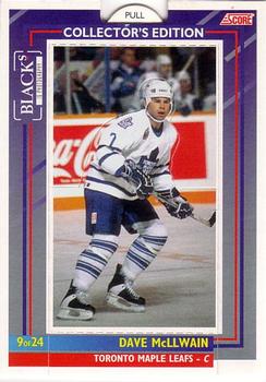 #9 Dave McLlwain - Toronto Maple Leafs - 1993-94 Black's Score Toronto Maple Leafs Hockey