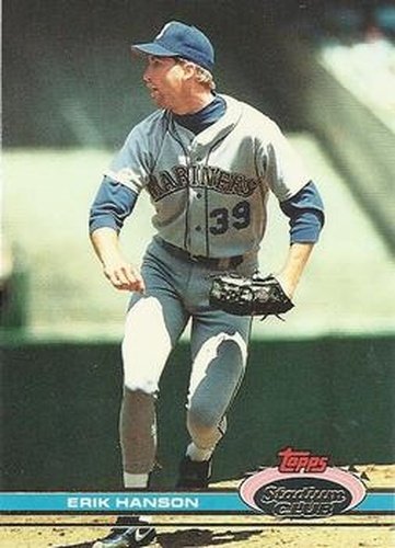 #9 Erik Hanson - Seattle Mariners - 1991 Stadium Club Baseball