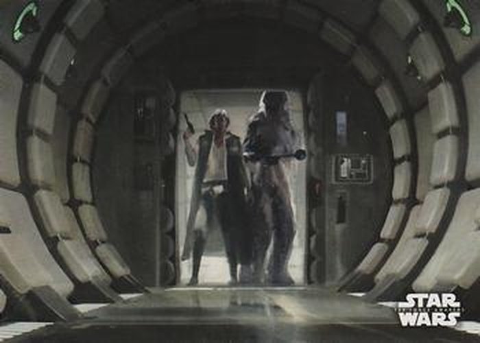 #9 Aboard the Falcon - 2015 Topps Star Wars The Force Awakens - Concept Art