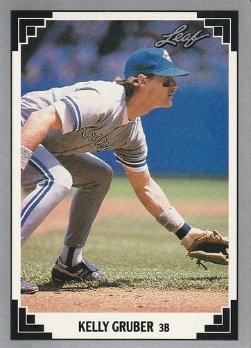 #9 Kelly Gruber - Toronto Blue Jays - 1991 Leaf Baseball