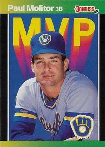 #BC-9 Paul Molitor - Milwaukee Brewers - 1989 Donruss Baseball - Bonus MVP's