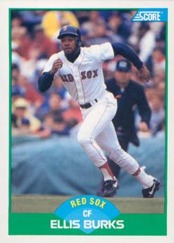 #9 Ellis Burks - Boston Red Sox - 1989 Score Baseball